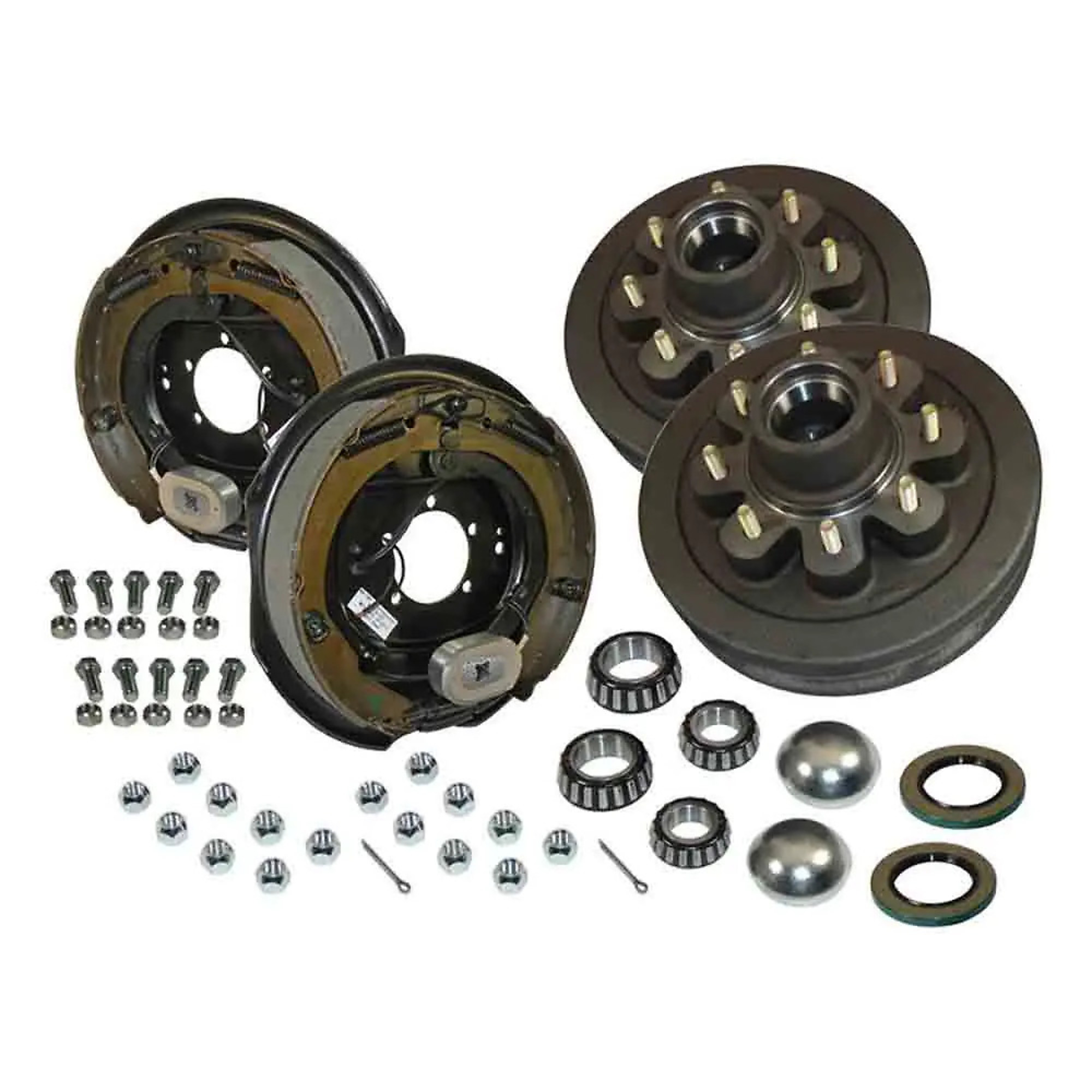 Rigid Hitch, Electric Drum Brake Kit, Pair, Left and Right Sides, 12in, 8-Bolt on 6.5 inch Circle, Model# BPH1208EPR